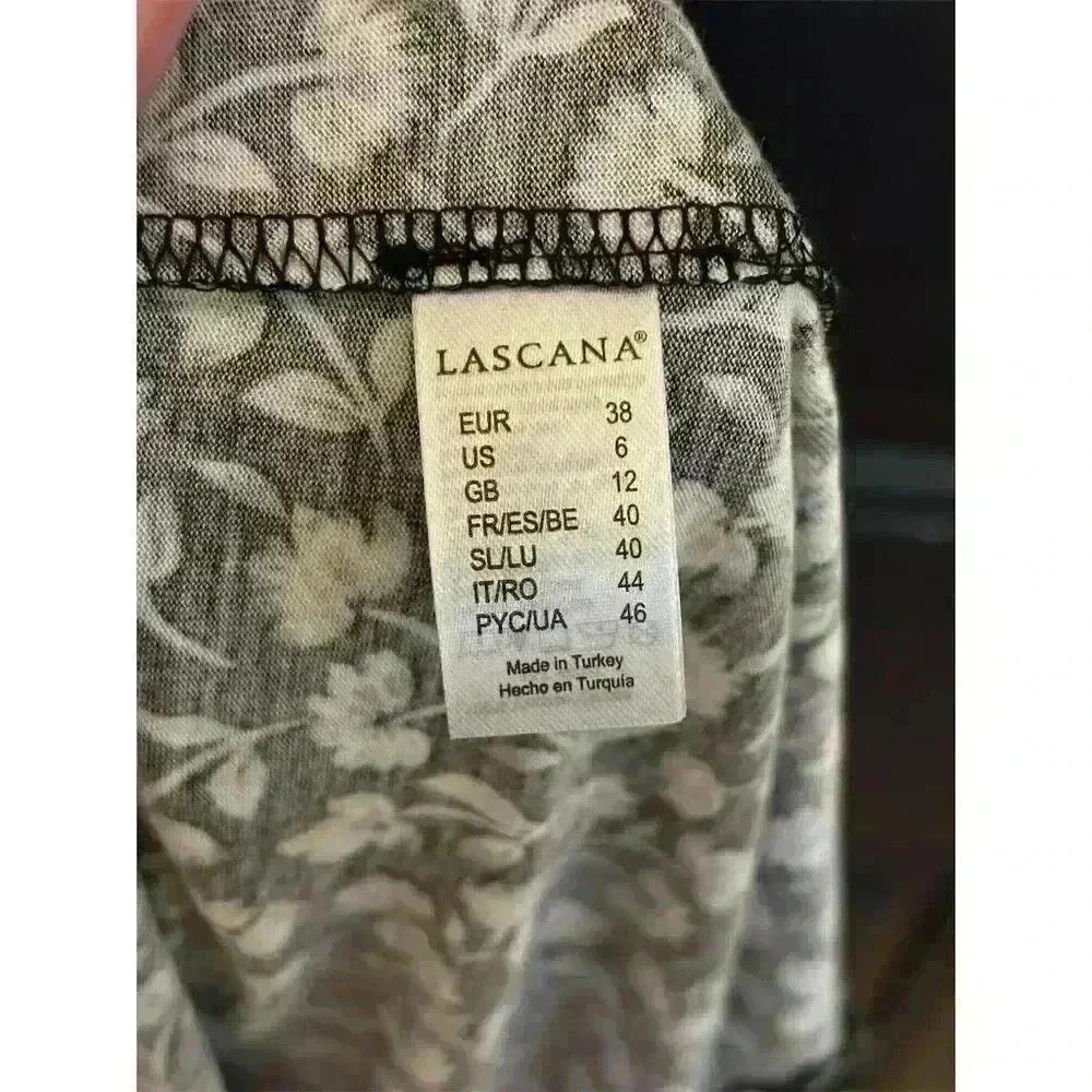 Lascana Women's Floral Print Midi Dress Size 6 Long Sleeve Multicolor - Picture 8 of 13